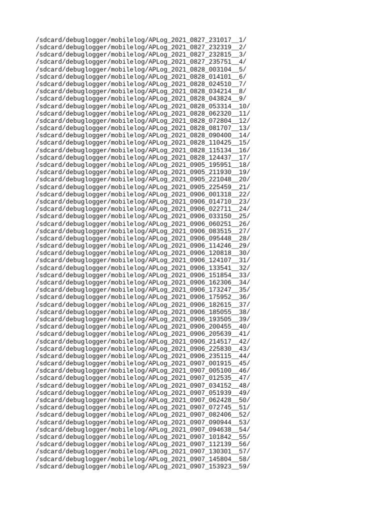 Mobile Log File Directory | PDF
