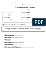 Prefixes - Sheet Un-Dis - Ly Suffix
