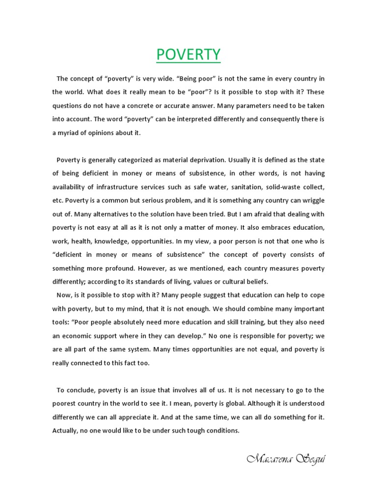 Poverty | PDF