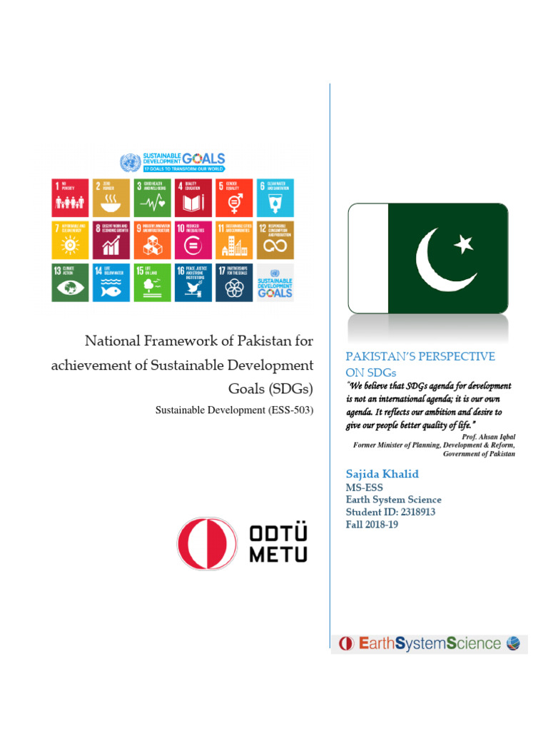Pakistan's National Framework for SDGs | PDF | Sustainability | Economies