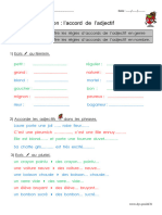 Evaluation - Accord Des Adjectifss