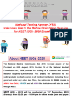 Orientation PPT NEET (UG) 2020