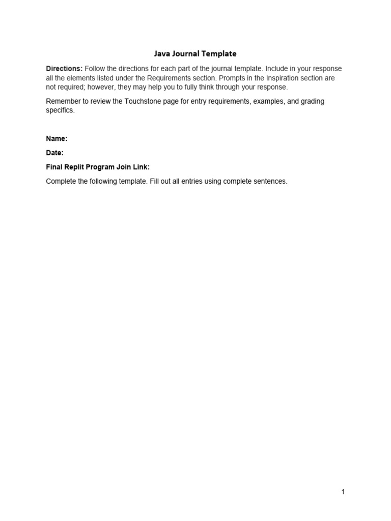 1 - Touchstone Java Journal Template | PDF