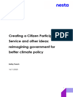 Creating A Citizen Participation Service and Other Ideas Policy Briefing