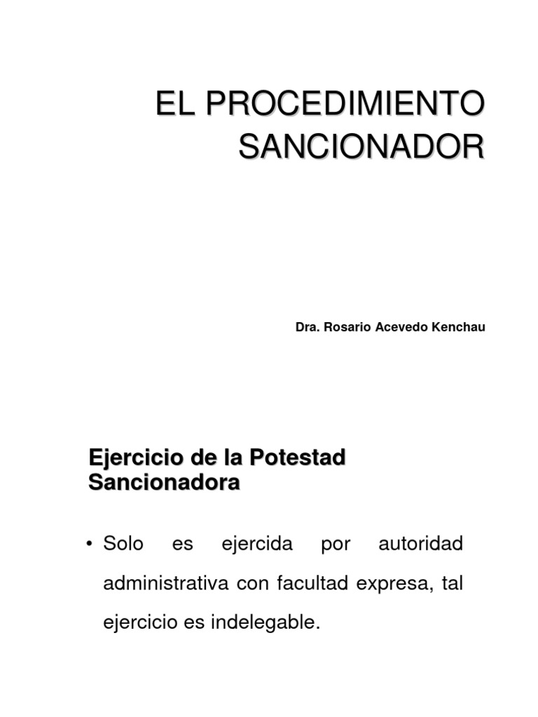 Procedimiento sancionador pdf