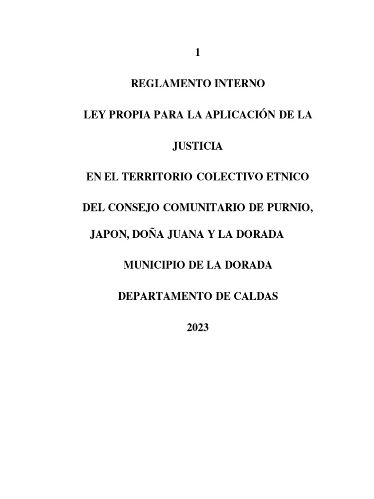 Reglamento Interno del Consejo Comunitario | PDF | Los bosques | Agua