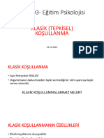 EGT103 - Klasik Koşullanma