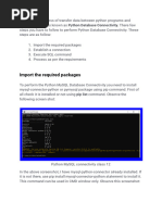 Python Connectivity