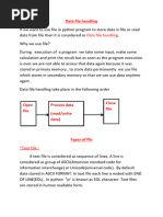 Data File Handling