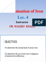 Determination of Iron: Dr. Waleed Khalid