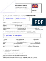 Worksheet On Conditional Sentences B - Type1 and 2