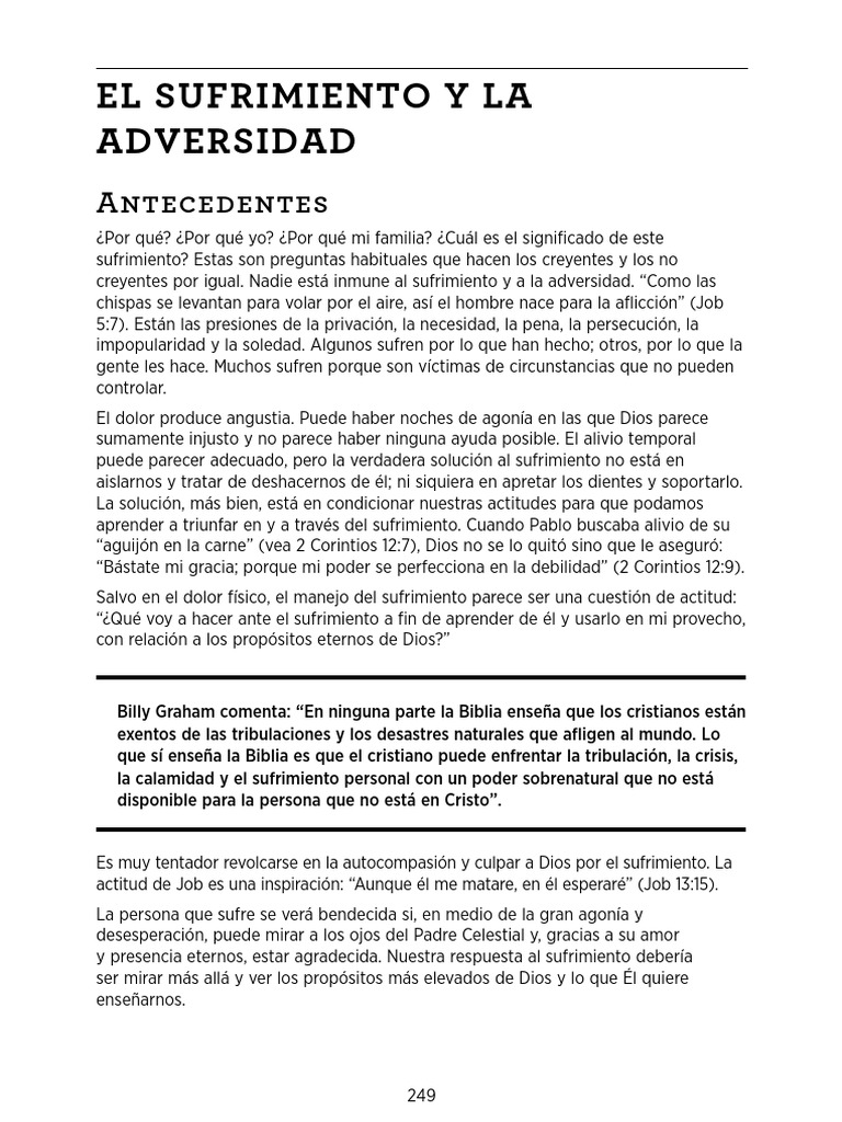 El Sufrimiento y La Adversidad | PDF | Suicidio | Dios