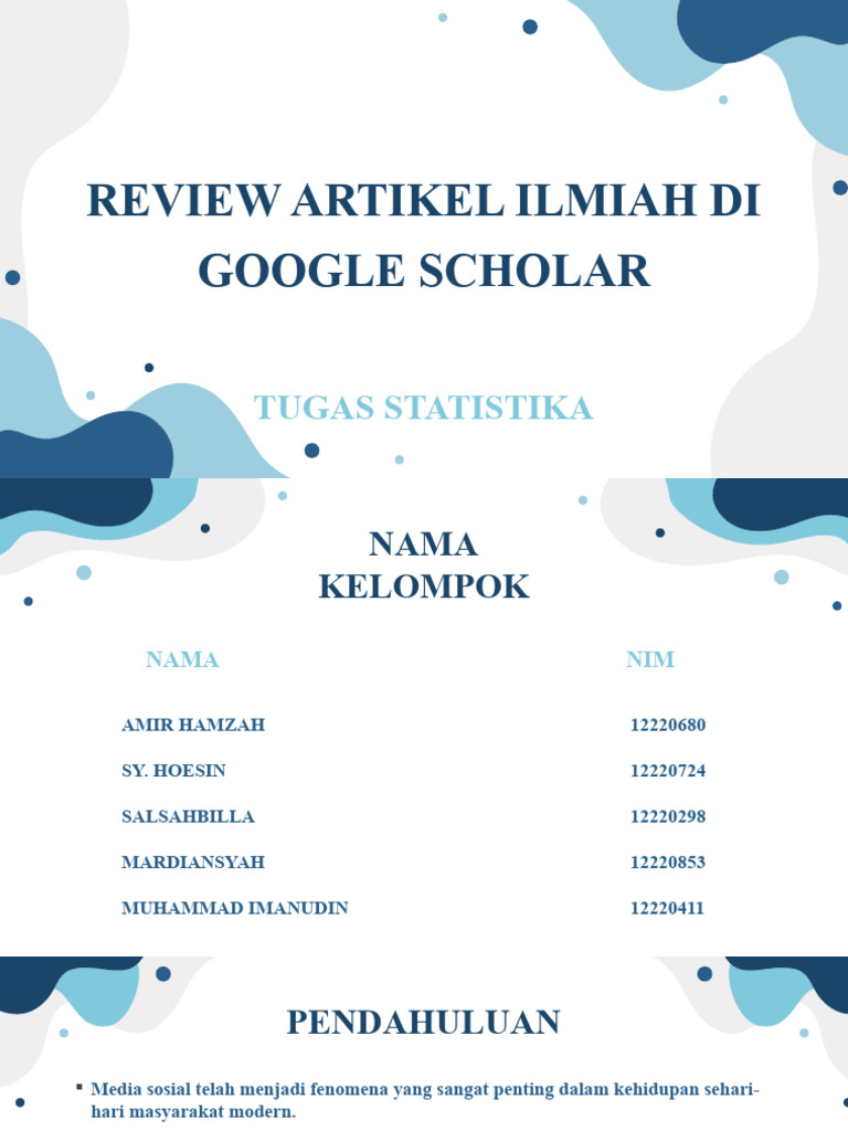 Review Jurnal Statistika Pdf