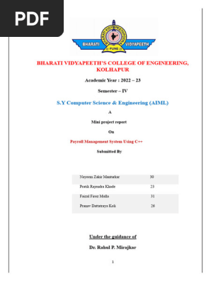 payroll management system report