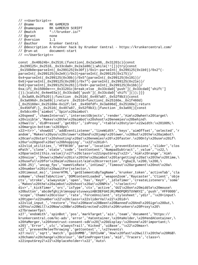 Krunker Hacks Krunker Hack | PDF | Hypertext | World Wide Web