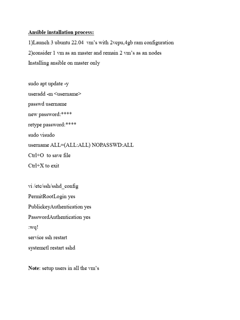 Installing Ansible on Ubuntu 22.04 | PDF