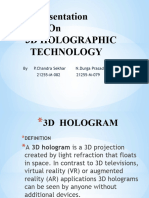 A Presentation On 3d Holographic Technology