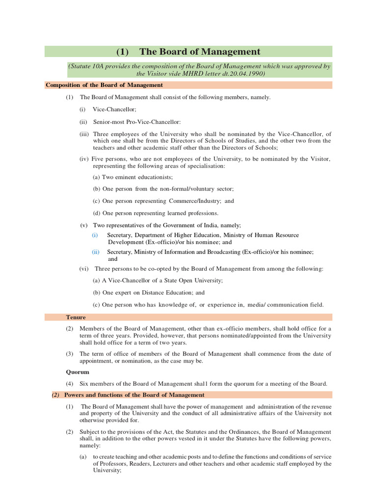 University Board and Council Structure | PDF