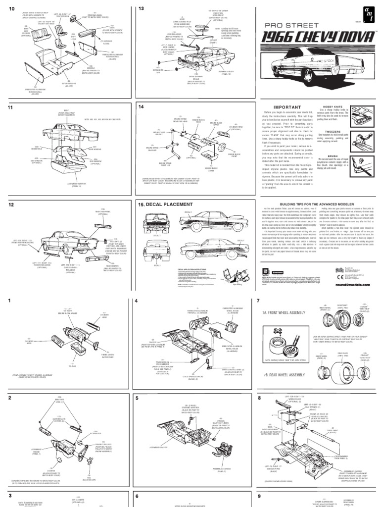 1349352-18-Instructions - AMT 636M - 66 Chevy Nova Pro Street