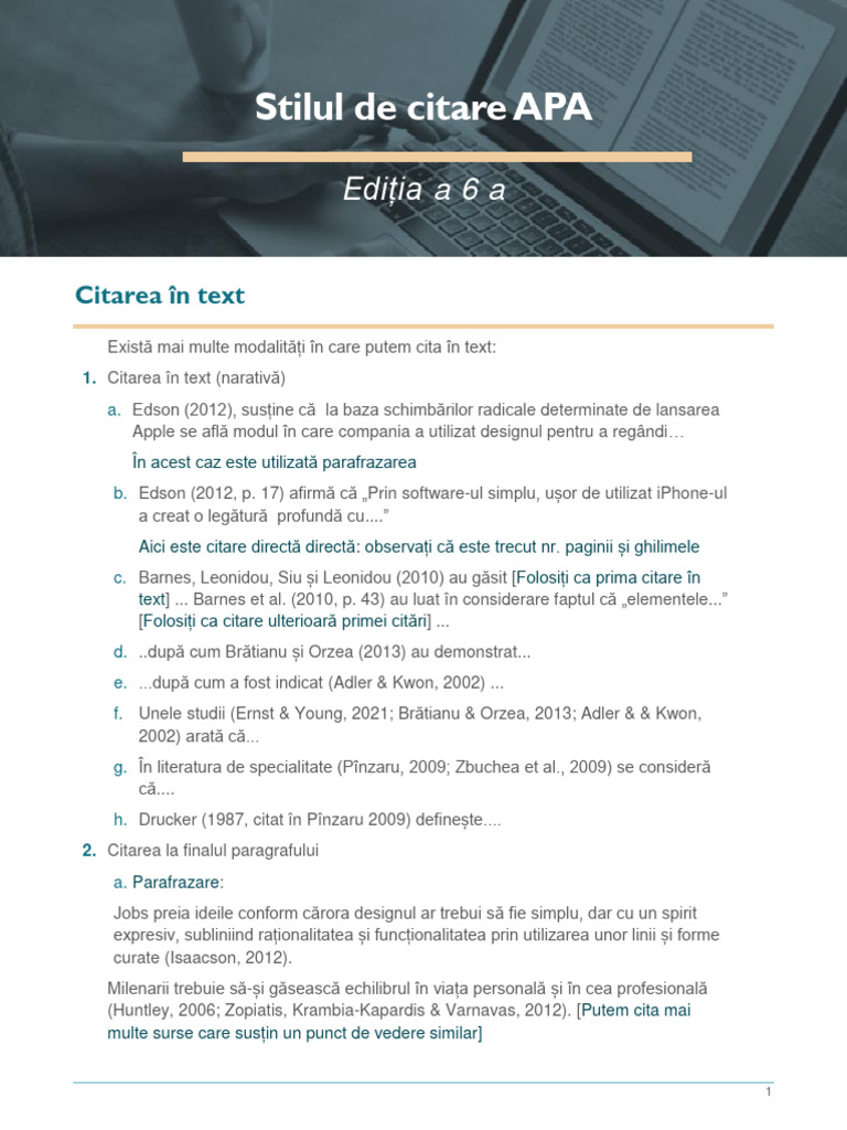Stilul de Citare APA - Ed6 | PDF