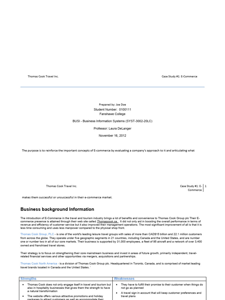 Case 1 E Commerce | PDF