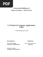 L.J School of Computer Applications, Ljku: in The Partial Fulfilment of Master of Science - Mscit Sem 5