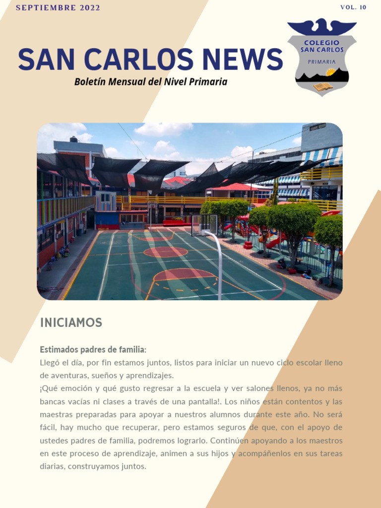 San Carlos News Septiembre PDF Evaluación Conceptos psicologicos
