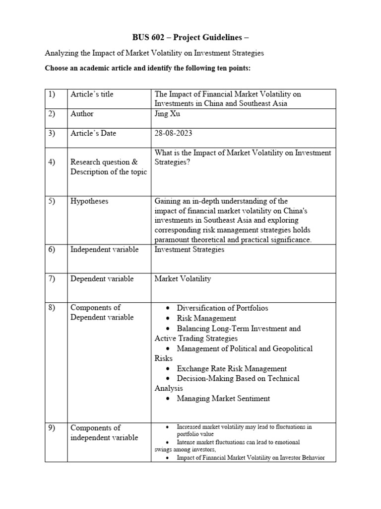 Project Template | PDF