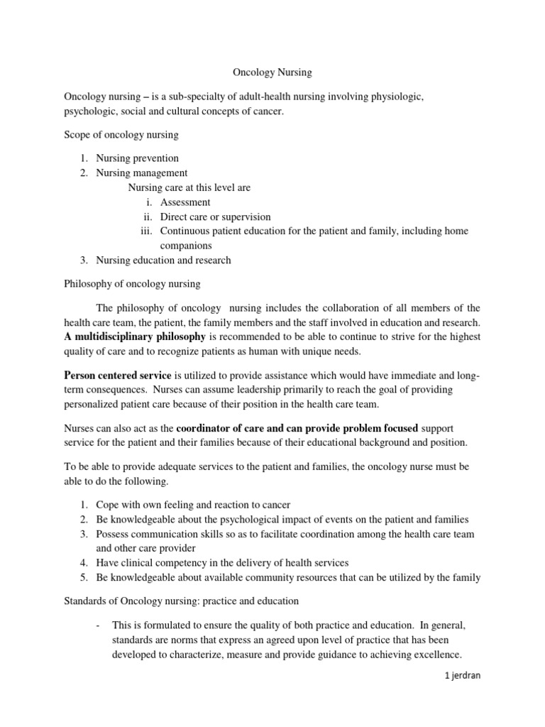 Oncology Nursing: Standards and Practices | PDF | Cancer | Carcinogenesis