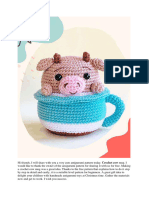 Little Crochet Cow Mug Amigurumi Free Pattern