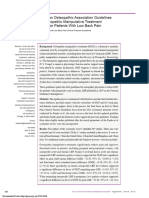 American Osteopathic Association Guidelines For Osteopathic Manipulative Treatment (OMT) For Patients With Low Back Pain