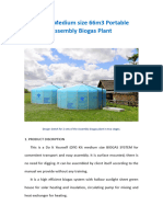 PUXIN Medium Size 66m3 Portable Assembly Biogas Plant