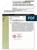 Ley #1405 de Estadísticas Oficiales Del Estado Plurinacional de Bolivia