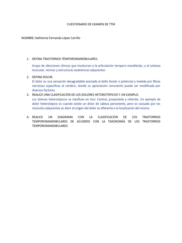 Clasificación y Definiciones de TTM | PDF