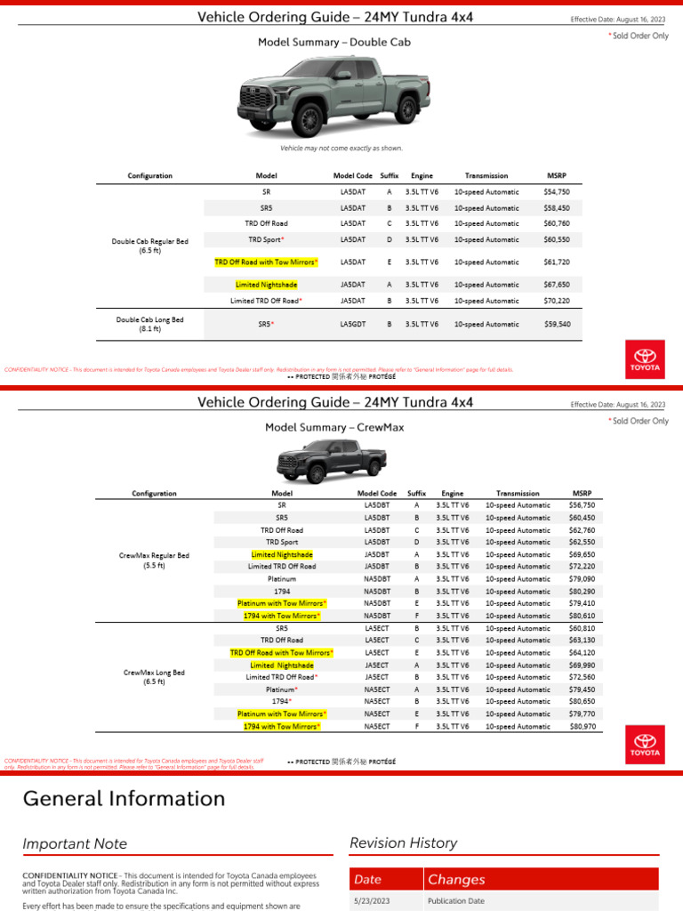 Tundra 4x4 2024 | PDF
