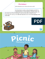 T TP 3008 Picnic Memory Game Powerpoint