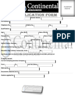 Continental Resources Application Form