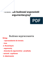 Wypowiedź Argumentacyjna