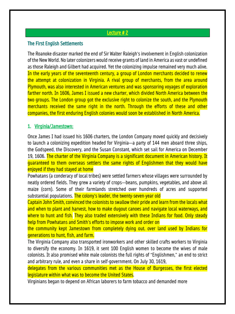 Lecture 2 updated pdf plymouth colony massachusetts bay colony