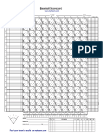 Baseball Scoresheet Template 06 