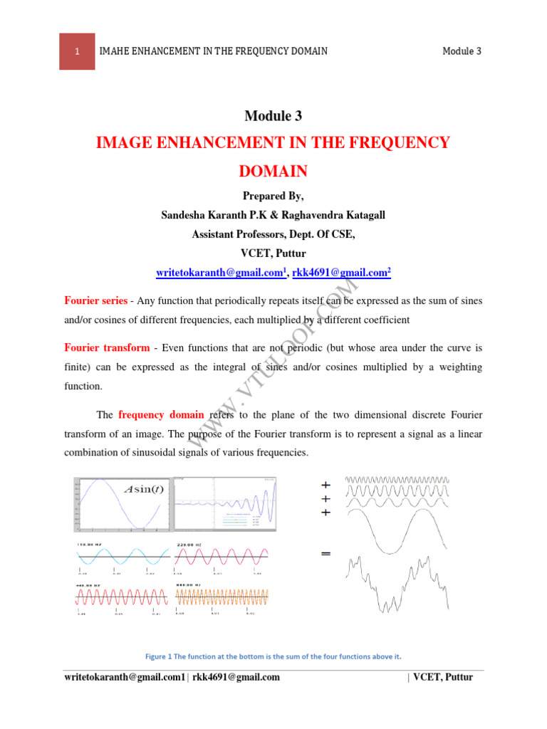 DIP Module 3 | PDF | Fourier Transform | Sampling (Signal Processing) image.