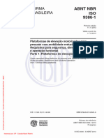 NBR 9386-1 Plataformas de Elevação Motorizadas para