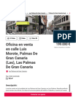 Oficina en Venta en Calle LUIS MOROTE 0 35007, Las Palmas de Gran Canaria, PALMAS DE GRAN CANARIA (LAS) - Aliseda Inmobiliaria