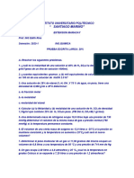 Prueba Escrita Larga Ing Quimica, 20%.1er Corte - Semestre 2022-2