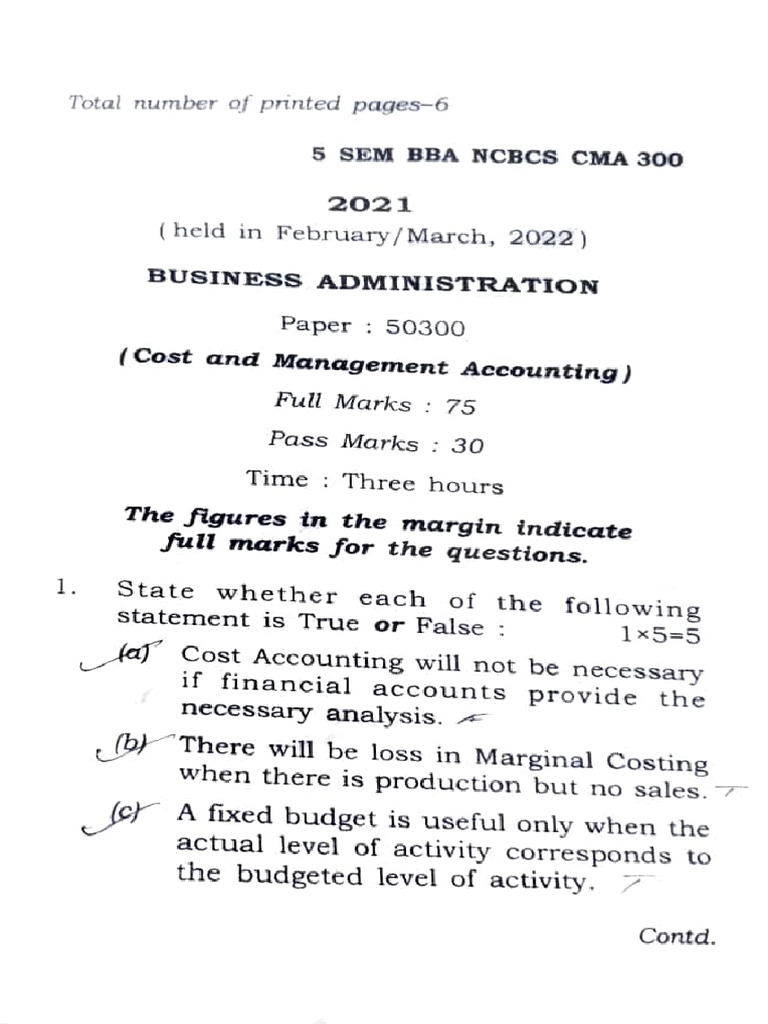 Cost And Management Accounting Pdf