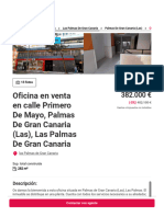 Oficina en Venta en Calle PRIMERO DE MAYO 0 35002, Las Palmas de Gran Canaria, PALMAS DE GRAN CANARIA (LAS) - Aliseda Inmobiliaria