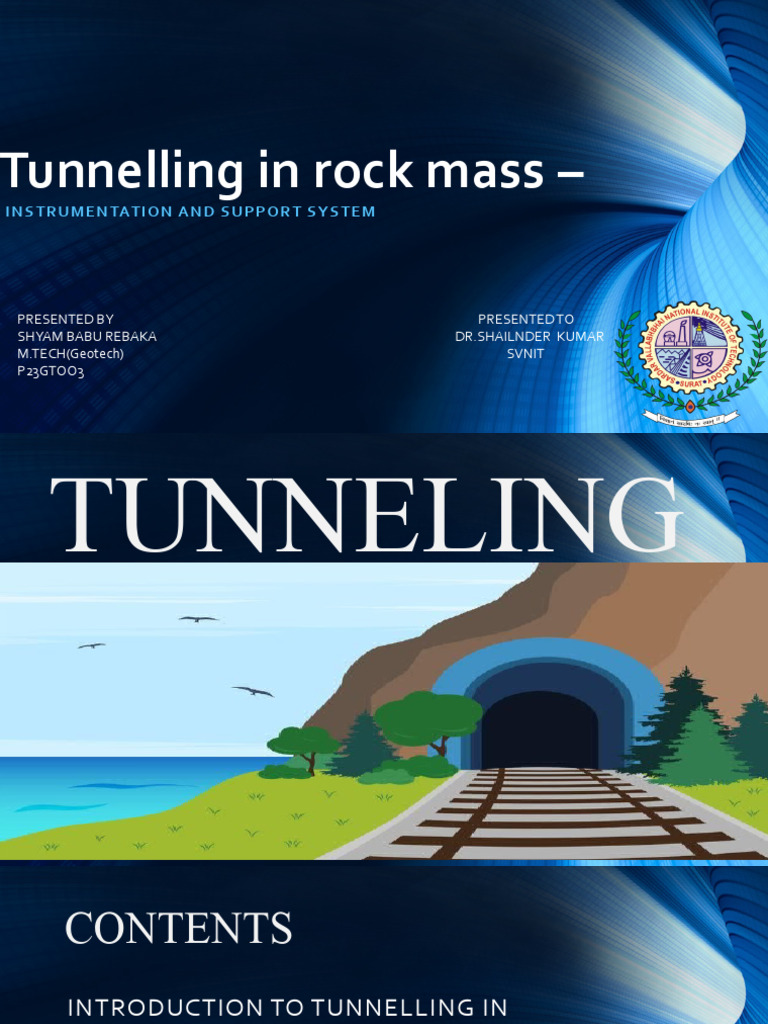 Tunneling in Rock Mass: Methods & Monitoring | PDF | Tunnel ...