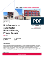 Hotel en Venta en Calle DOCTOR NICOLAS HERRAIZ 0 16800, Cuenca, PRIEGO - Aliseda Inmobiliaria