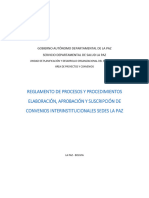 Reglamento de Procesos y Procedimientos Suscripcion de Convenios Interinstitucionales