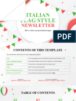 Italian Flag Style Newsletter XL by Slidesgo